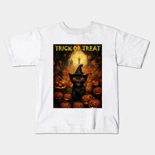 Trick Or treat - Scary Cat Kids T-Shirt